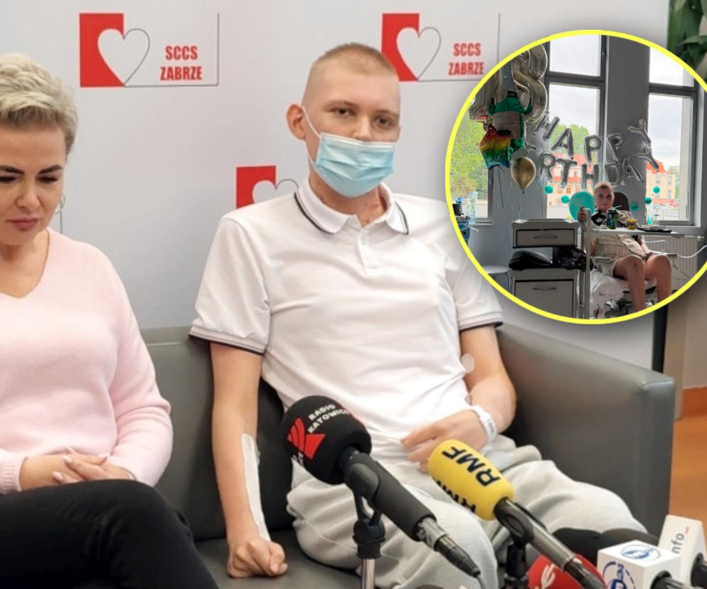 Grypa o mało go nie zabiła. Nastolatek przeszedł przeszczep płuc. Osiemnastkę świętował w szpitalu