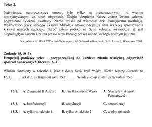 EGZAMIN GIMNAZJALNY 2014 HISTORIA WOS - ARKUSZE OFICJALNE Z CKE