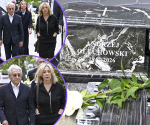 Laureat Oscara na pogrzebie Andrzeja Olechowskiego. Towarzyszyła mu żona