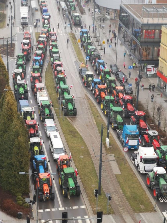   Protest rolników w Olsztynie 20 lutego [ZDJĘCIA]