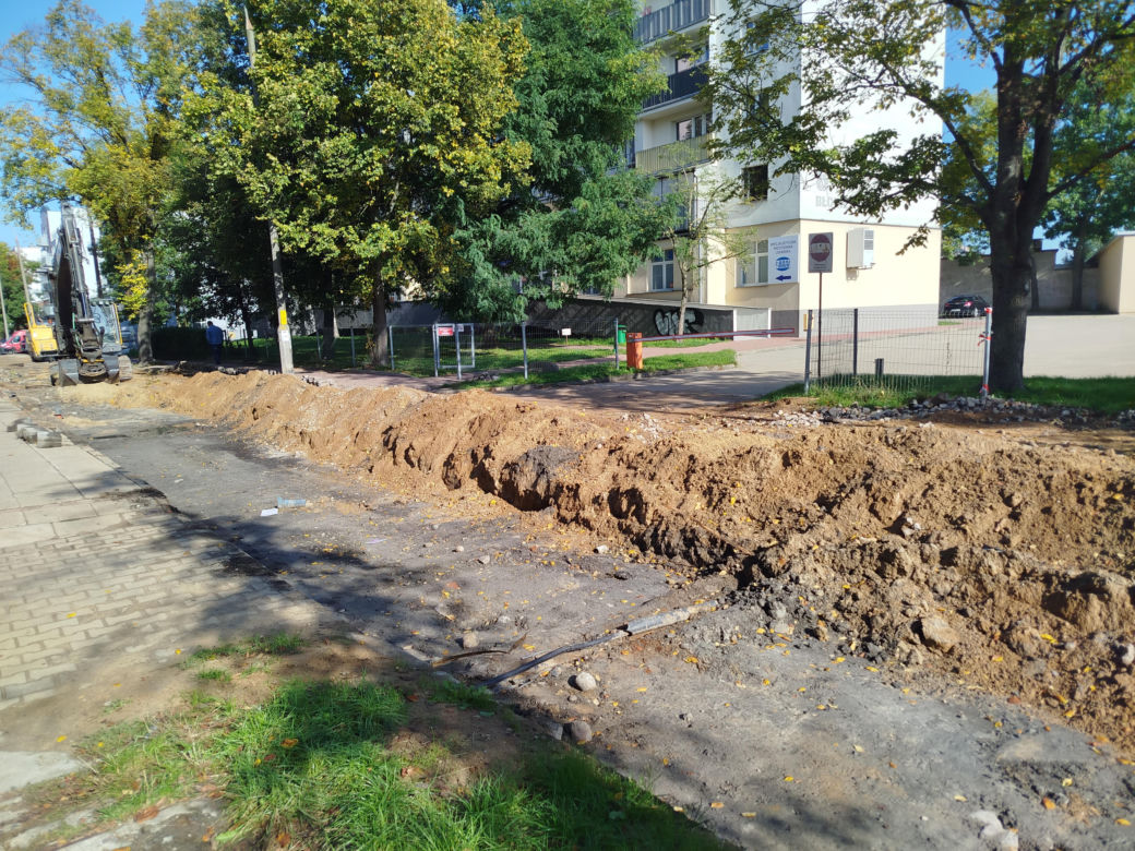 Roboty drogowe na ulicy Błonie w Siedlcach