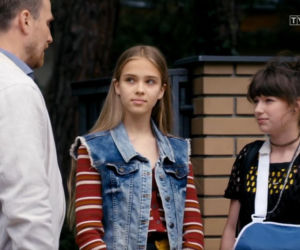 Na dobre i na złe odc. 785. Matylda (Amelia Czaja), Nina (Emilia Rostek), Michał Wilczewski (Mateusz Janicki)