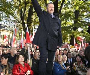 Protest pod TK. Kaczyński
