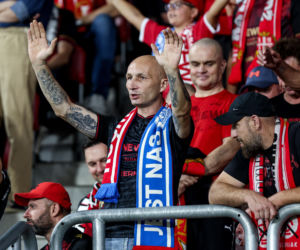 Widzew Łódź - Lech Poznań: Zdjęcia kibiców z meczu 6. kolejki PKO BP Ekstraklasy