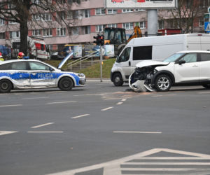 Kolizja na skrzyżowaniu ul. 26 Kwietnia i Santockiej