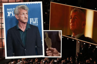 Sean Penn dostał wyjątkowego Oscara w Ukrainie. Powstał z wojennych zniszczeń