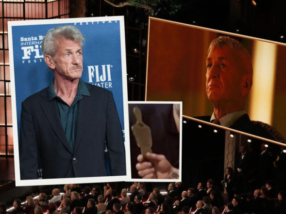 Sean Penn dostał wyjątkowego Oscara w Ukrainie. Powstał z wojennych zniszczeń