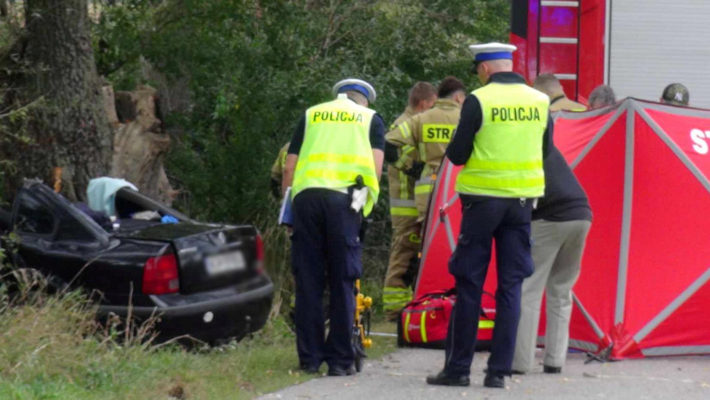 Auto pełne młodych ludzie roztrzaskane na drzewie. 21-letnia pasażerka nie żyje