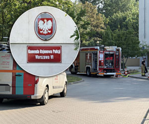 Pożar na komendzie policji! Strażacy w akcji