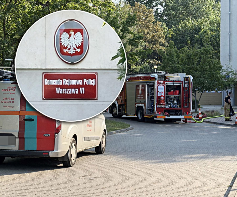 Groza na warszawskiej Pradze. Pożar na komendzie policji! 