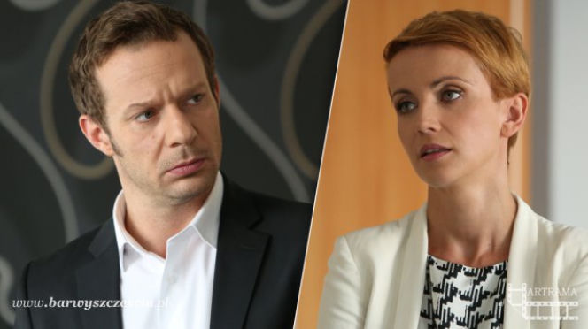 Barwy szczęścia odc. 1067. Mikołaj Dąbrowski (Grzegorz Małecki), Marta Walawska (Katarzyna Zielińska)