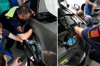 Łódź: pojechał umyć auto, okazało się, że trzeba je natychmiast rozebrać. Liczyła się każda minuta! [FOTO]