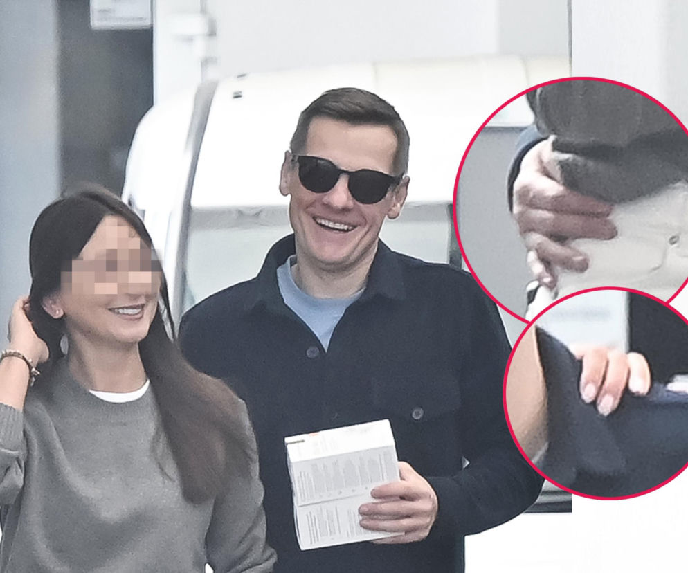 Marcin Mroczek z dziewczyną w cukierni