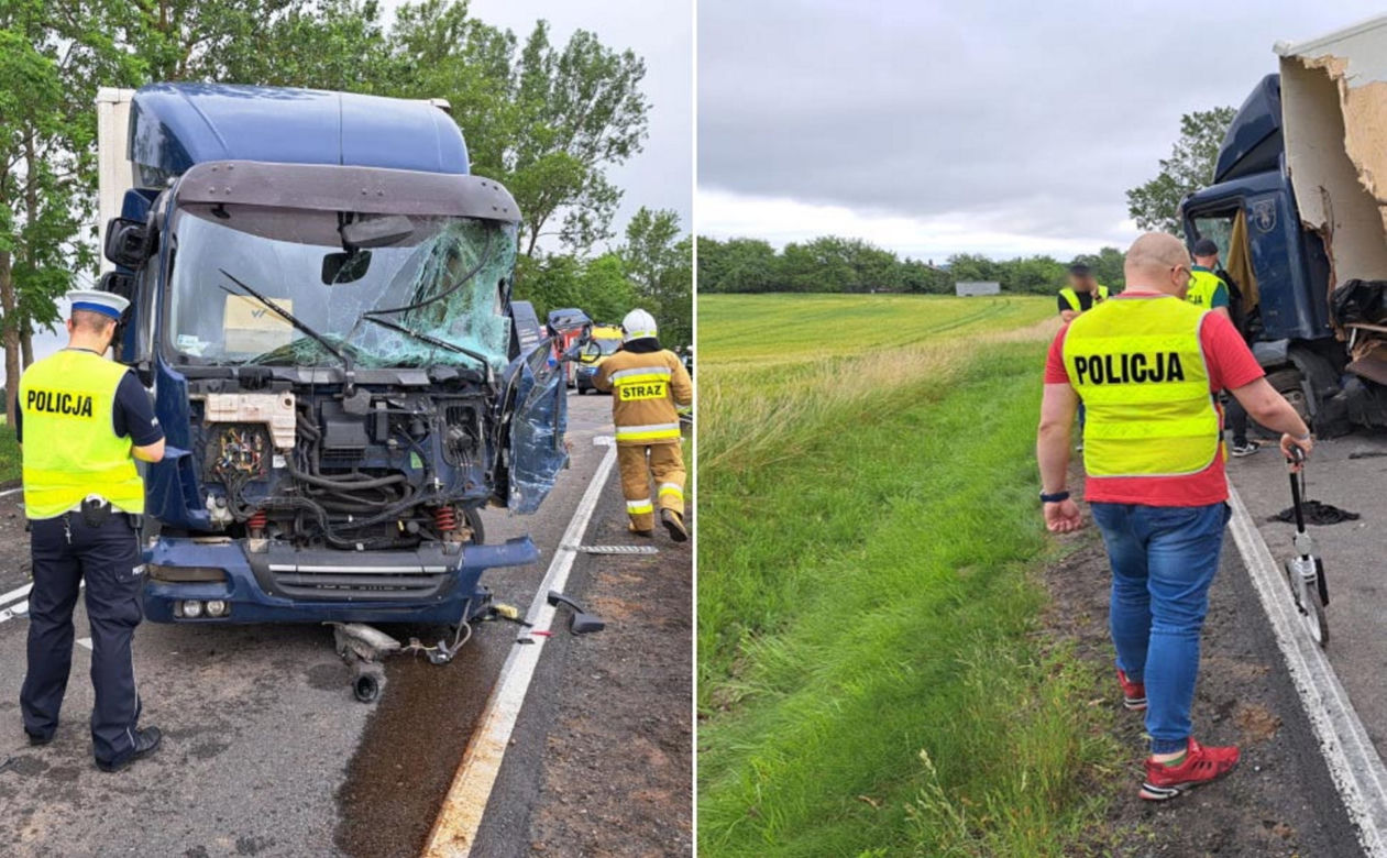 Śmiertelny wypadek pod Bytowem! 40-latek miał wykonać zabroniony manewr i zginął w rozbitym renaulcie [ZDJĘCIA]