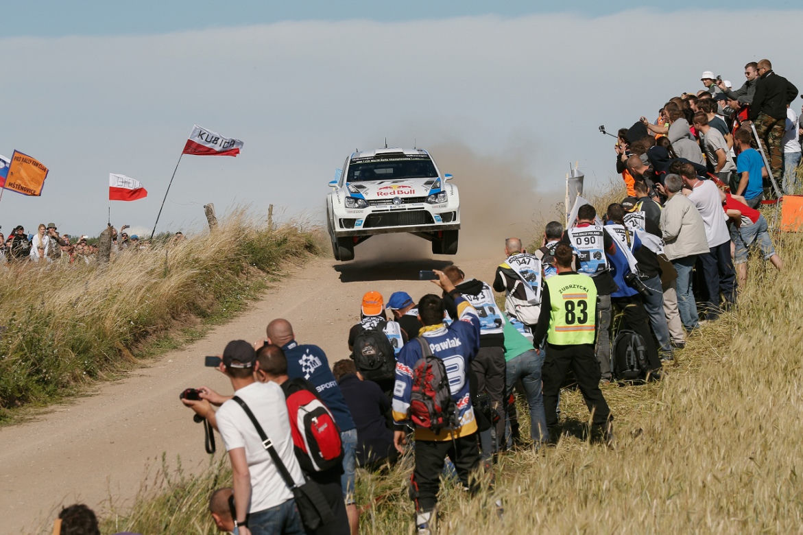 Rajd Polski 2014 wygrał Sebastien Ogier,  Volkswagen Polo R WRC