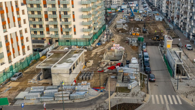 Budowa metra linii M2 na Chrzanowie w Warszawie