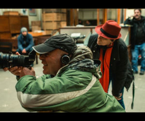 Zdjęcie z planu Music War and Love, reżyser Martha Coolidge, DoP Alexander Gruszyński, w tle pierwszy asystent reżysera Gary Romolo Fiorelli
