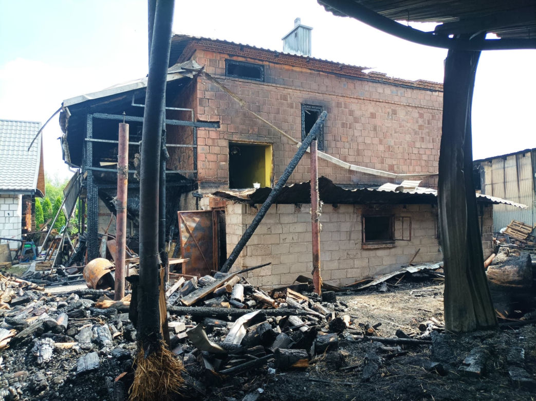  Pożar w Tajęcinie [GALERIA]