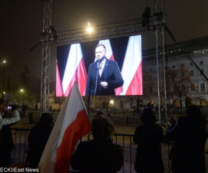Odsłonięcie pomnika Lecha Kaczyńskiego w Warszawie
