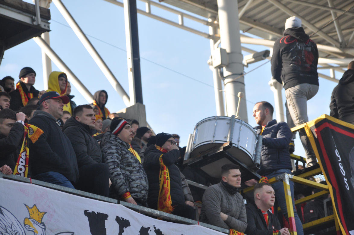 Korona Kielce - Motor Lublin. Kibice na Exbud Arenie