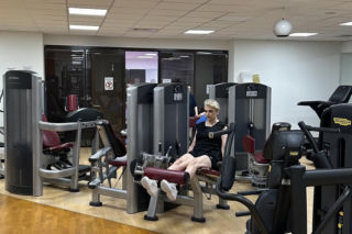 Joanna Scheuring-Wielgus na siłowni