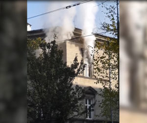 Groźny pożar kamienicy w ścisłym centrum Krakowa