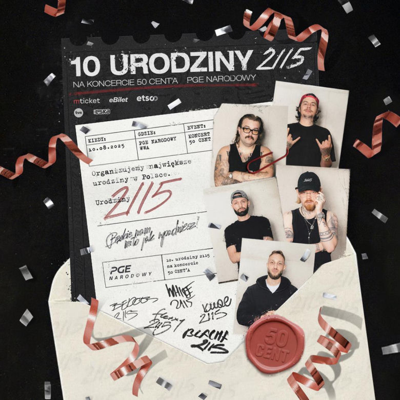 50 Cent kończy „The Legacy Tour” w Warszawie! Wielki finał na PGE Narodowym z udziałem 2115