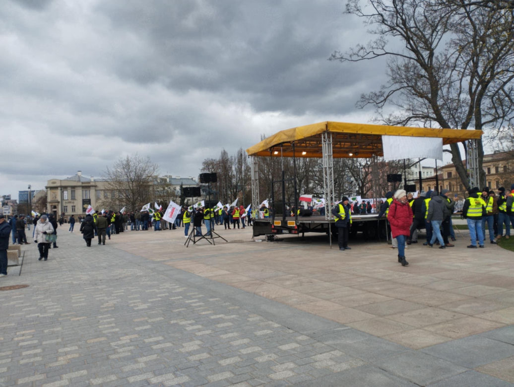 Protest górników w Lublinie