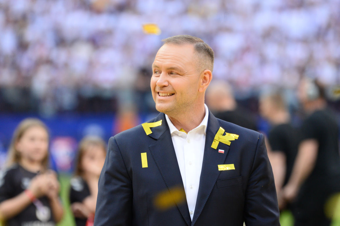 Karol Nawrocki i ceremonia po finale Pucharu Polski