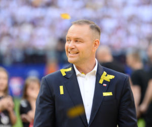 Karol Nawrocki i ceremonia po finale Pucharu Polski