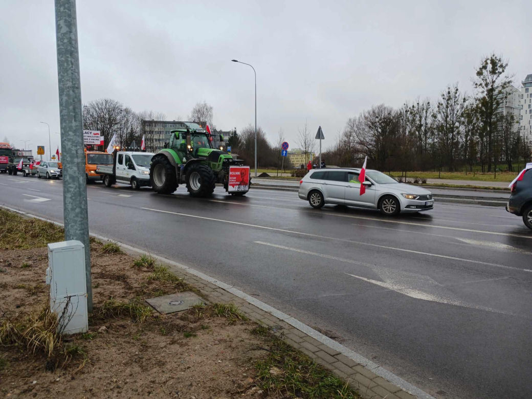 Protest rolników w Olsztynie 20 lutego