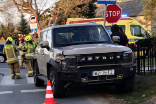 Baron miał spowodować wypadek pod Warszawą