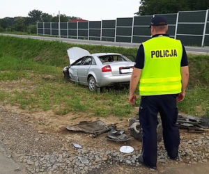 Dachowanie audi w Brzozowie na Podkarpaciu