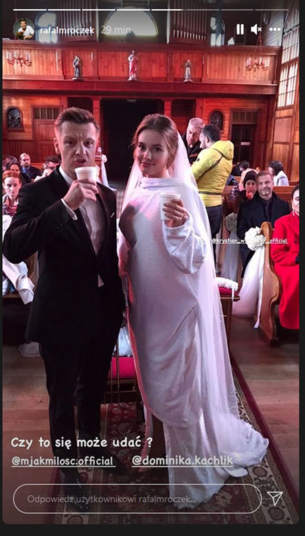 M jak miłość na planie. Paweł (Rafał Mroczek), Franka (Dominika Kachlik)