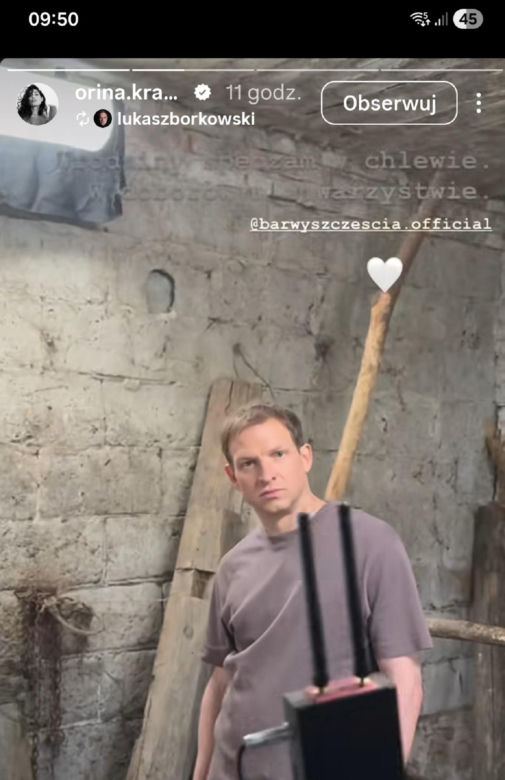 Barwy szczęścia nowy sezon po wakacjach. Łukasz (Michał Rolnicki) na planie