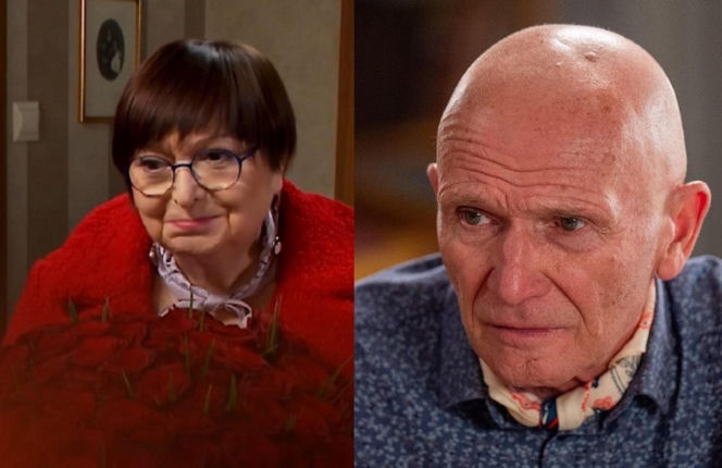 Barwy szczęścia, odcinek 3288. Irenka (Krystyna Tkacz), Tolek (Marek Siudym)