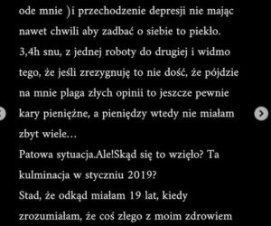 Iga Krefft na Instagramie o chorobie, załamaniu psychicznym i terapii - slajd 2