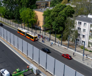 Ekrany akustyczne na Saskiej Kępie