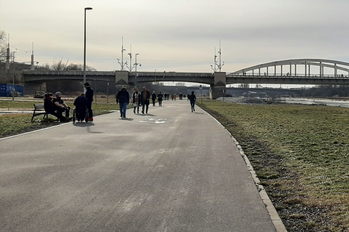 Tłumy nad Wartą w Poznaniu - 20.02.2021