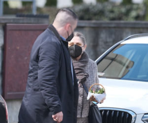 Krystyna Pawłowicz z wielkanocną święconką