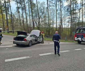 Tragedia na DK 42 Starachowice - Rudnik.  W wypadku zginął motocyklista