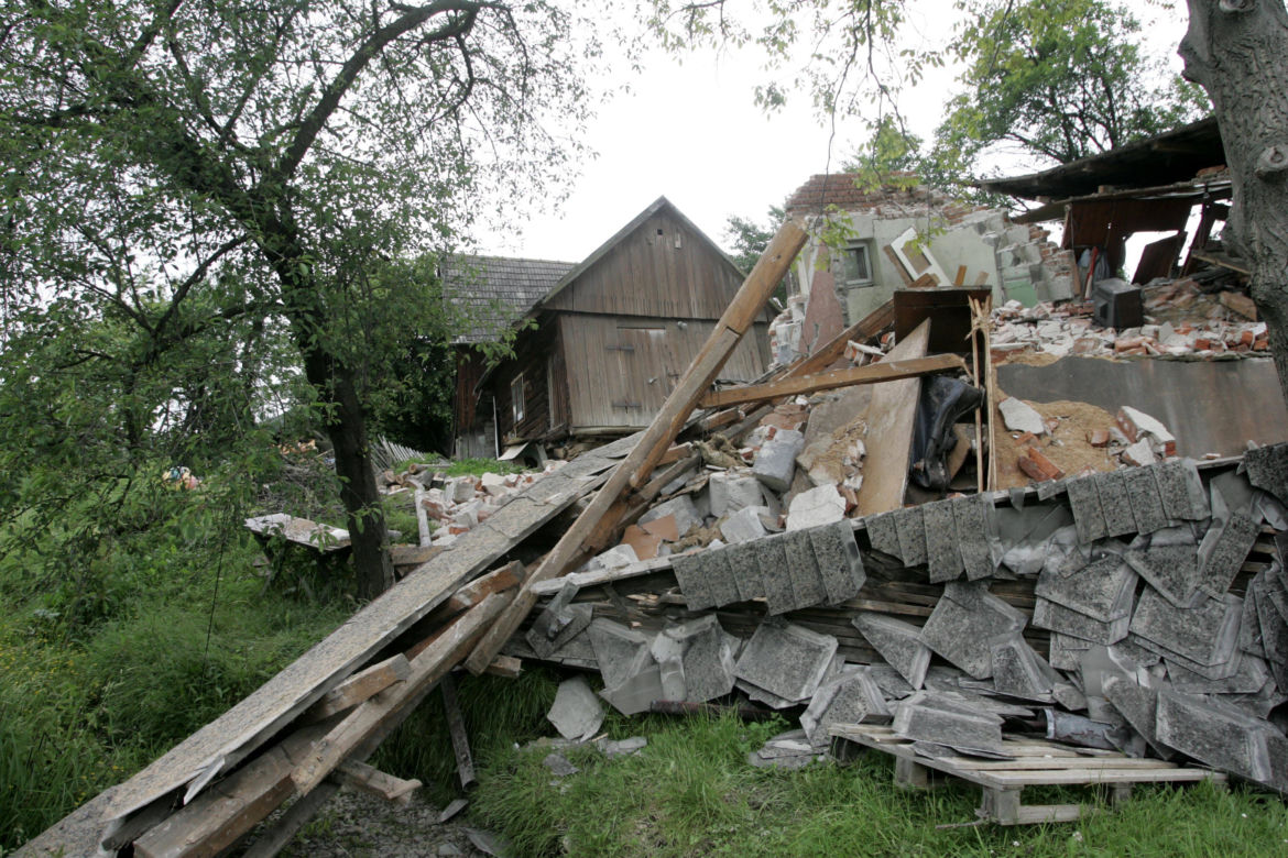Kłodne - osuwisko
