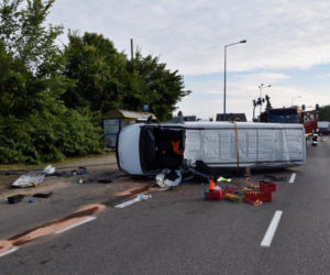 Wypadek na ulicy Nowodąbrowskiej w Tarnowie