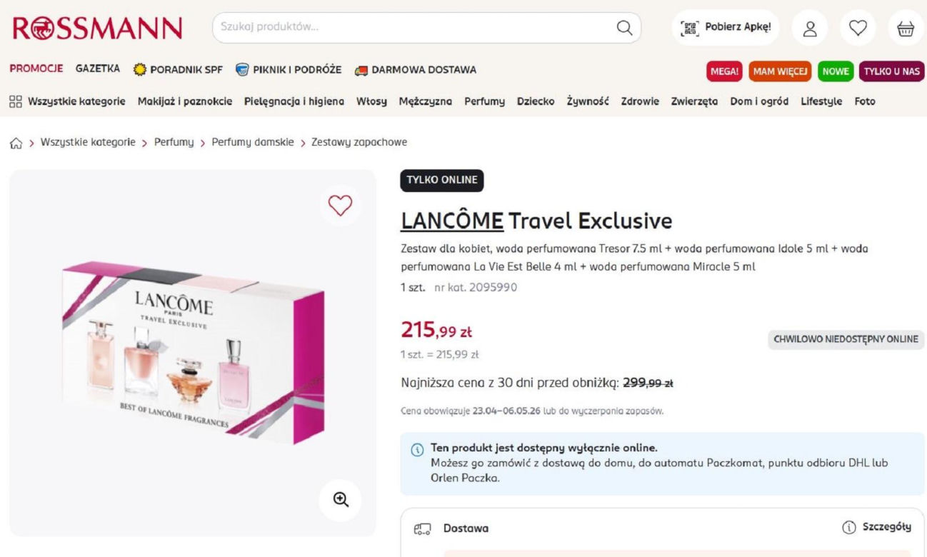 Kultowe perfumy Lancôme na promocji w Rossmannie. Ten klasyk pasuje na każdą okazję