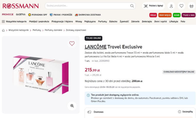 Kultowe perfumy Lancôme na promocji w Rossmannie. Ten klasyk pasuje na każdą okazję