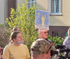 Protest w Szczecinie po przegłosowaniu ustawy Lex TVN