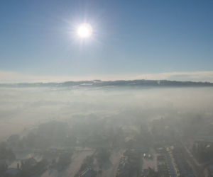 Smog nad Rzeszowem widziany z drona