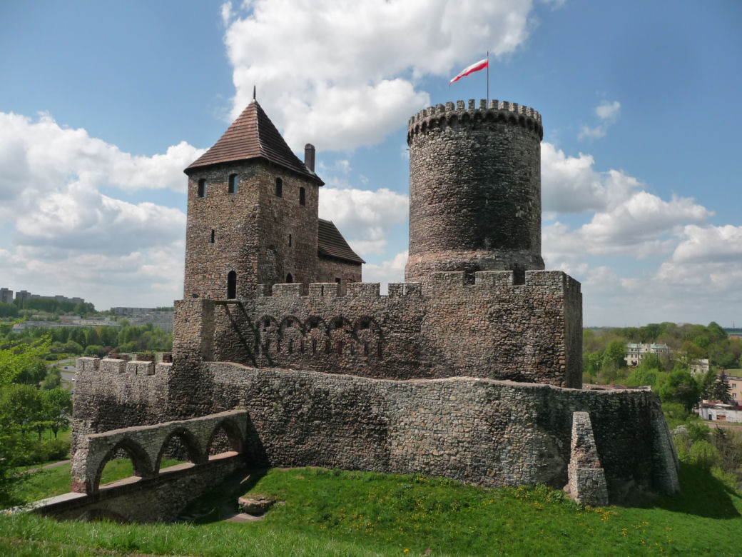 Zamek w Będzinie za dnia