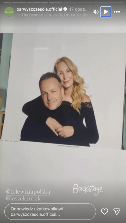 Barwy szczęścia. Karolina (Marta Dąbrowska), Bruno (Lesław Żurek)