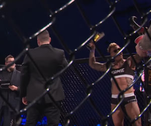 Stifler jako ring girl na FAME MMA 1